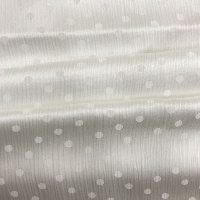Design Pleated Silk Fabric Silk Jacquard Crinkle Satin Fabric for Shirt and Blouses