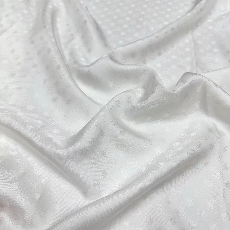 Twill Silk Fabric Pattern Jacquard Textile 100% Natural Mulberry Silk Twill Thic